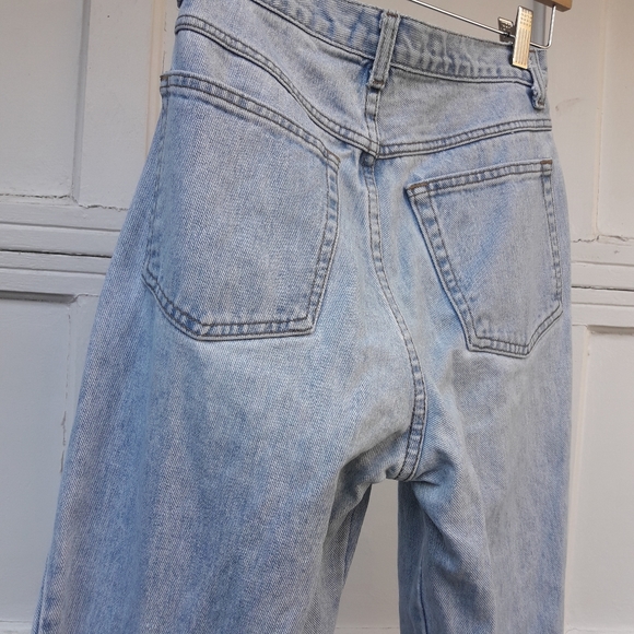 Vintage Jeans High Waisted Tapered Ankle Curvy Retro 1980s 90s Light Wash Denim - Picture 1 of 16